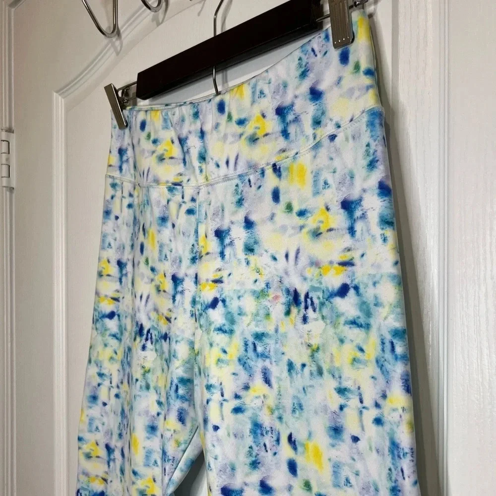 J.Crew Cropped Stretch Pull On Splatter Paint Leggings Size M